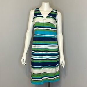 Talbots Sleeveless Striped Dress NWT